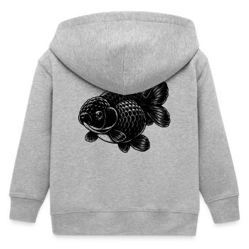 Poisson rouge ranchu noir de haute qualité - Veste à capuche enfant bio Stanley/Stella - gris chiné - Dos