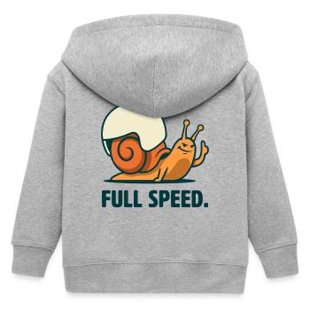 Schnecke mit voller Geschwindigkeit - Kinder Organic Kapuzenjacke Mini Cultivator von Stanley/Stella - Grau meliert - Hinten