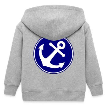 Icône d’ancre - Veste à capuche enfant bio Stanley/Stella - gris chiné - Dos