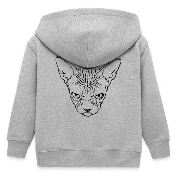 Sphinxkopf - Kinder Organic Kapuzenjacke Mini Cultivator von Stanley/Stella - Grau meliert - Hinten