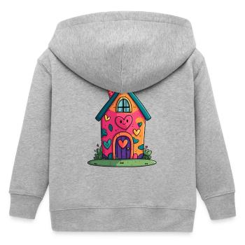 Herzhaus Farbtraum - Veste à capuche enfant bio Stanley/Stella - gris chiné - Dos