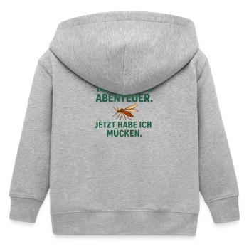 Abenteuer vs Mücken - Kinder Organic Kapuzenjacke Mini Cultivator von Stanley/Stella - Grau meliert - Hinten