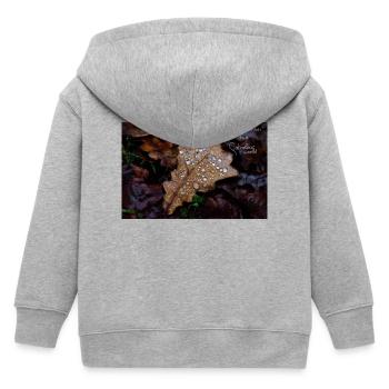 fabiolous world Autumn Leaf - Kids Organic Zip-up Hoodie by Stanley/Stella - heather grey - Back
