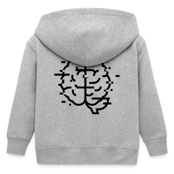 Gehirn Glitch Kopfschmerz - Kinder Organic Kapuzenjacke Mini Cultivator von Stanley/Stella - Grau meliert - Hinten