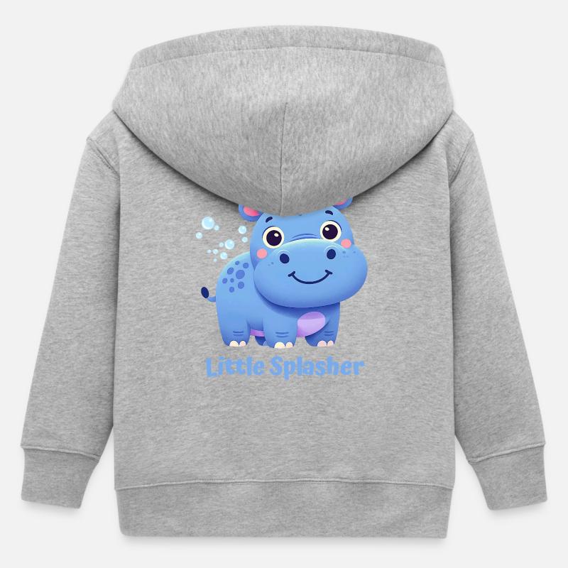 Hippie bleu mignon - Veste à capuche enfant bio Stanley/Stella - gris chiné