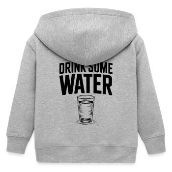 Trink etwas Wasser - Kinder Organic Kapuzenjacke Mini Cultivator von Stanley/Stella - Grau meliert - Hinten