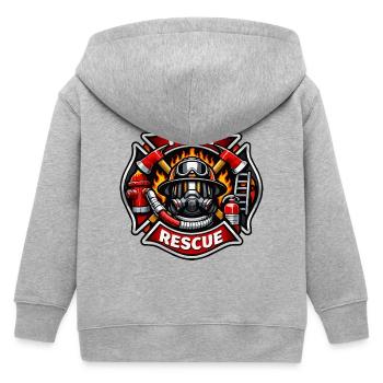 Insigne de secours des pompiers - Veste à capuche enfant bio Stanley/Stella - gris chiné - Dos