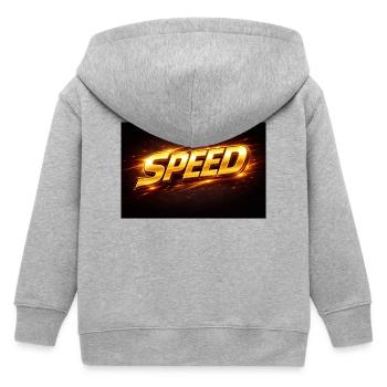 Golden Neon Speed Design - Kinder Organic Kapuzenjacke Mini Cultivator von Stanley/Stella - Grau meliert - Hinten