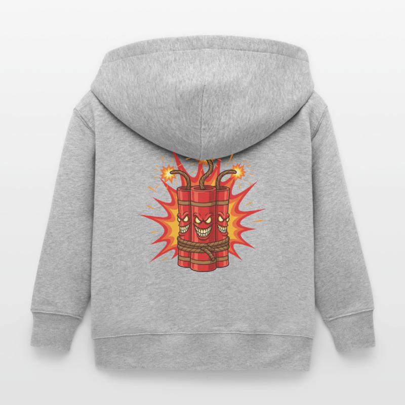 Exploding Dynamite Art Kids Organic Zip-up Hoodie by Stanley/Stella