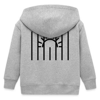 Sonne hinter Gitter Gefängnis - Kinder Organic Kapuzenjacke Mini Cultivator von Stanley/Stella - Grau meliert - Hinten