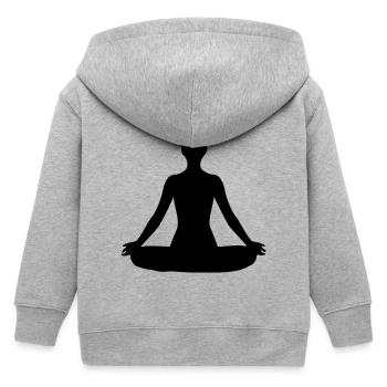 Formes de yoga Silhouettes noires - Veste à capuche enfant bio Stanley/Stella - gris chiné - Dos