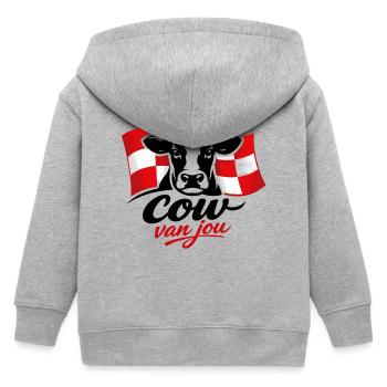 cow from you - Kids Organic Zip-up Hoodie by Stanley/Stella - heather grey - Back