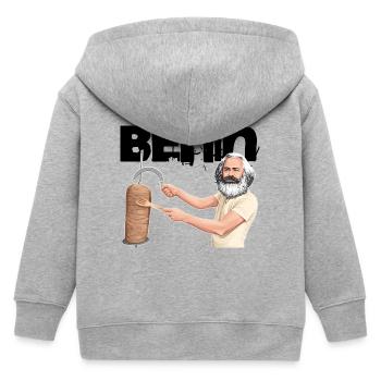 Berlin Döner Marx - Kinder Organic Kapuzenjacke Mini Cultivator von Stanley/Stella - Grau meliert - Hinten