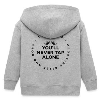 You Will Never Tap Alone - Tap-Shirt - Kinder Organic Kapuzenjacke Mini Cultivator von Stanley/Stella - Grau meliert - Hinten