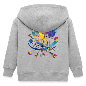 Wearable Art - Visual symphony - Kids Organic Zip-up Hoodie by Stanley/Stella - heather grey - Back