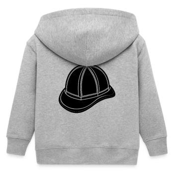 Feuerwehrhut - Kinder Organic Kapuzenjacke Mini Cultivator von Stanley/Stella - Grau meliert - Hinten