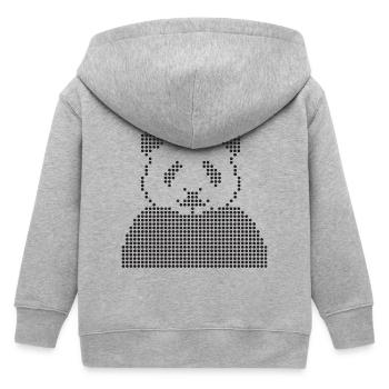Portrait géométrique de panda dots - Veste à capuche enfant bio Stanley/Stella - gris chiné - Dos