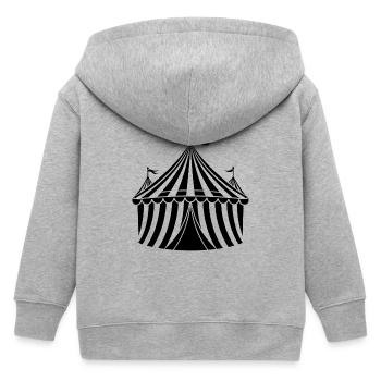 Circus Tent - Kids Organic Zip-up Hoodie by Stanley/Stella - heather grey - Back