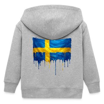 Art de la chute du drapeau suédois - Veste à capuche enfant bio Stanley/Stella - gris chiné - Dos