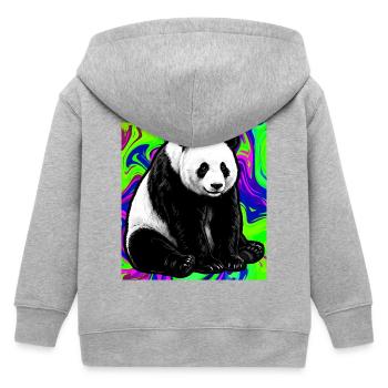 Panda - Kinder Organic Kapuzenjacke Mini Cultivator von Stanley/Stella - Grau meliert - Hinten
