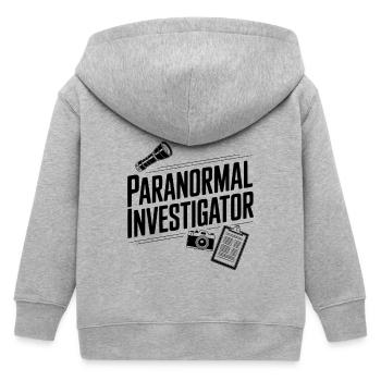 Paranormal Investigator - Kids Organic Zip-up Hoodie by Stanley/Stella - heather grey - Back