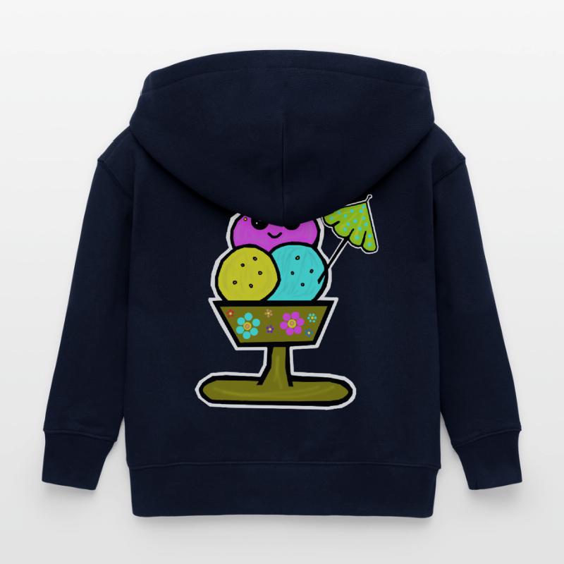 Bunter Eisbecher Eiscreme Eiskreme Eis Kinder Organic Kapuzenjacke Mini Cultivator von Stanley/Stella