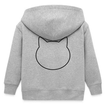 Katzenkopf - Kinder Organic Kapuzenjacke Mini Cultivator von Stanley/Stella - Grau meliert - Hinten