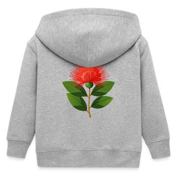 Fleur de Pohutukawa - Veste à capuche enfant bio Stanley/Stella - gris chiné - Dos