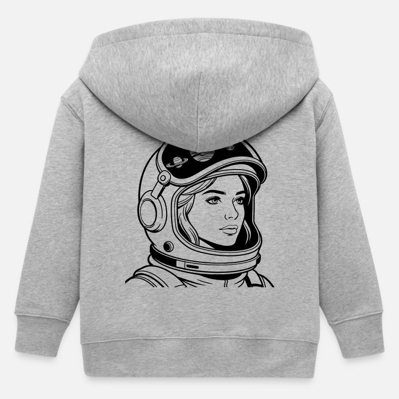 Femme de l’espace - Veste à capuche enfant bio Stanley/Stella - gris chiné