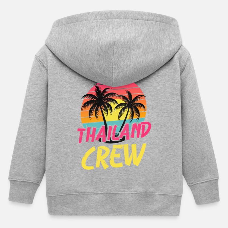 Équipage thaïlandais - Veste à capuche enfant bio Stanley/Stella - gris chiné