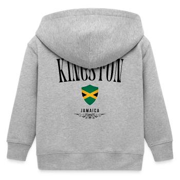 Souvenir Kingston, Elegant Kingston Design - Veste à capuche enfant bio Stanley/Stella - gris chiné - Dos
