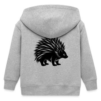 Porc-épic - Veste à capuche enfant bio Stanley/Stella - gris chiné - Dos