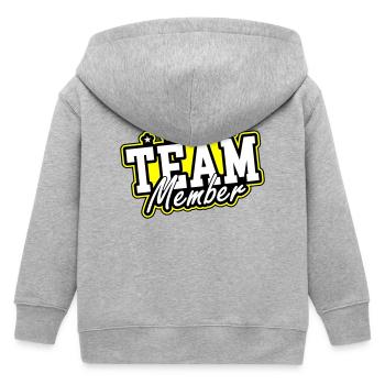 Team Mitglied - Kinder Organic Kapuzenjacke Mini Cultivator von Stanley/Stella - Grau meliert - Hinten