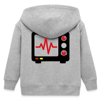 EKG Monitor Herzschlag Medizin - Kinder Organic Kapuzenjacke Mini Cultivator von Stanley/Stella - Grau meliert - Hinten