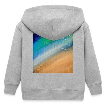 Farbfluss und Goldlinien - Kinder Organic Kapuzenjacke Mini Cultivator von Stanley/Stella - Grau meliert - Hinten
