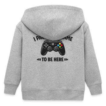 Gaming Design - Kids Organic Zip-up Hoodie by Stanley/Stella - heather grey - Back