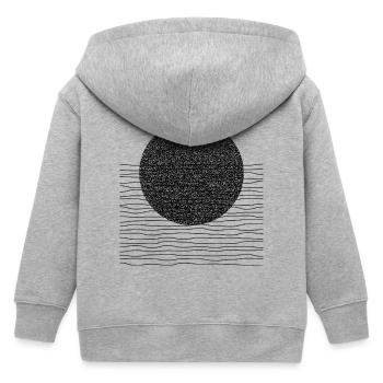 Bauhaus-Kreis und Liniendesign - Kinder Organic Kapuzenjacke Mini Cultivator von Stanley/Stella - Grau meliert - Hinten
