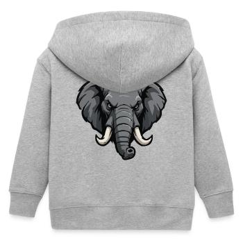 Elefant Esports Cartoon - Kinder Organic Kapuzenjacke Mini Cultivator von Stanley/Stella - Grau meliert - Hinten
