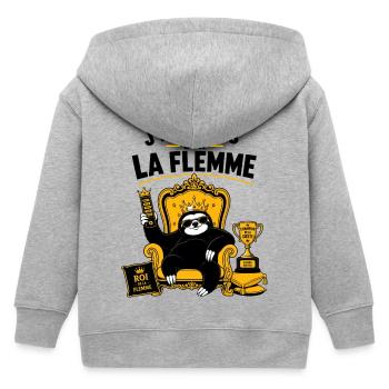 J’Peux Pas J’Ai La Flemme Royale - Veste à capuche enfant bio Stanley/Stella - gris chiné - Dos