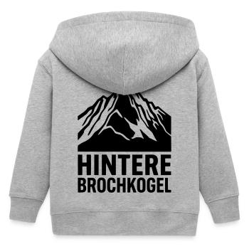 Hintere Brochkogel - Kinder Organic Kapuzenjacke Mini Cultivator von Stanley/Stella - Grau meliert - Hinten