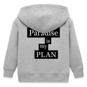 Paradise is my plan - Kinder Organic Kapuzenjacke Mini Cultivator von Stanley/Stella - Grau meliert - Hinten