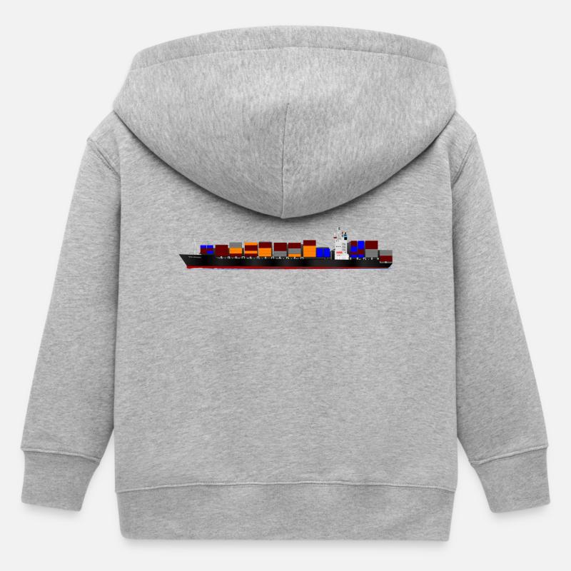 Container Ship - Veste à capuche enfant bio Stanley/Stella - gris chiné