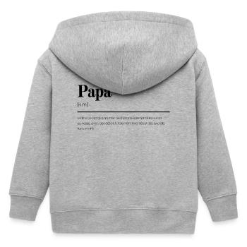 Papa - Cadeau original, définition - Veste à capuche enfant bio Stanley/Stella - gris chiné - Dos