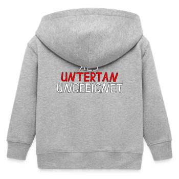 ALS UNTERTAN UNGEEIGNET - Kinder Organic Kapuzenjacke Mini Cultivator von Stanley/Stella - Grau meliert - Hinten