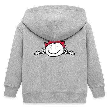 cache mur mur face face tête enfant peint kri - Veste à capuche enfant bio Stanley/Stella - gris chiné - Dos