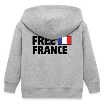 France, je suis Français, vive la France - Veste à capuche enfant bio Stanley/Stella - gris chiné - Dos
