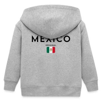 Drapeau du Mexique, design minimaliste élégant - Veste à capuche enfant bio Stanley/Stella - gris chiné - Dos