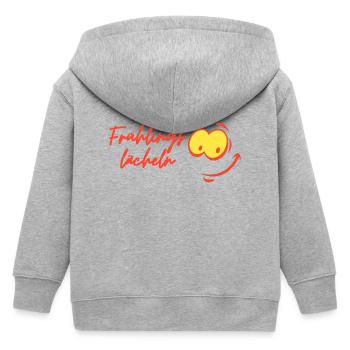 Frühlingslächeln - Wortschätze, vergessene Wörter - Kinder Organic Kapuzenjacke Mini Cultivator von Stanley/Stella - Grau meliert - Hinten