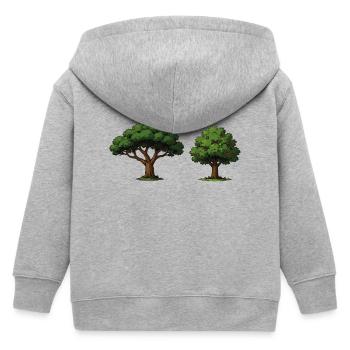 Baumduo Apfelbaum im Gleichgewicht - Kinder Organic Kapuzenjacke Mini Cultivator von Stanley/Stella - Grau meliert - Hinten