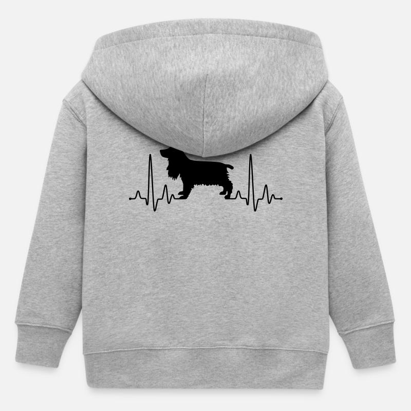 Cocker Spaniel Plus - Veste à capuche enfant bio Stanley/Stella - gris chiné
